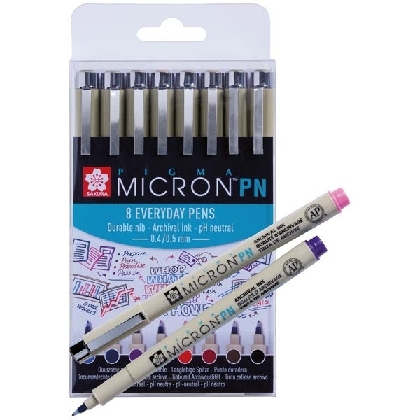 Pigma Micron PN Everyday Pens - pack of 8