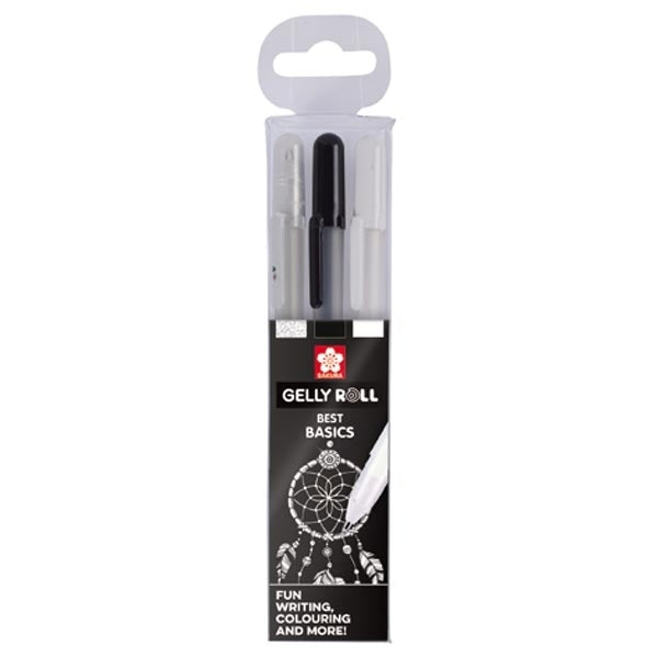 Sakura Gelly Roll Basics set (Black, White, Clear)