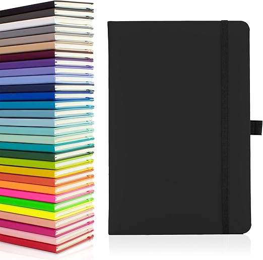 sanoyannickatelier Notes London Eco A5 Hardback Notebook – Lined, Dark Grey