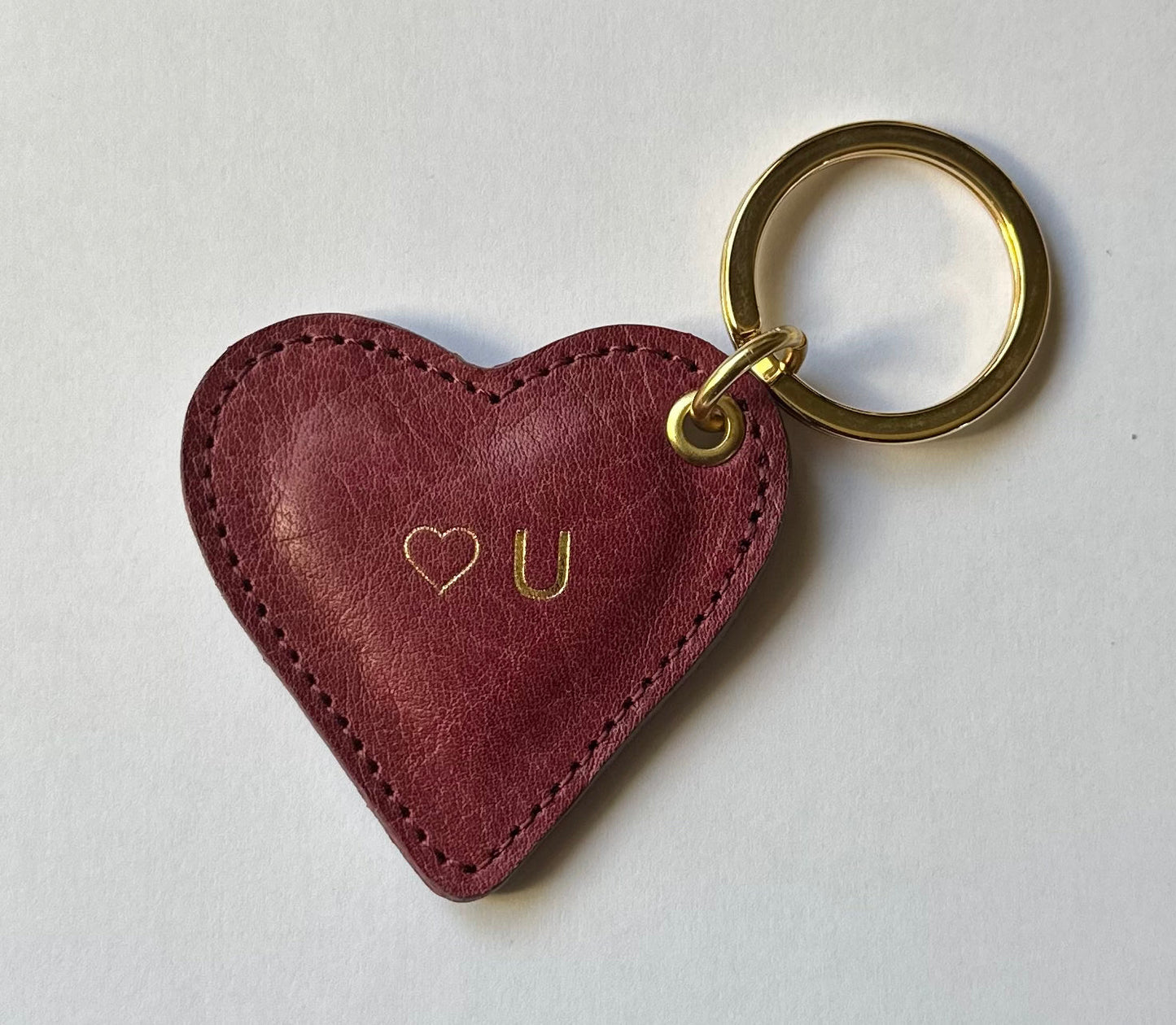 Leather Heart Keyring – Handmade Premium Quality | sanoyannickatelier.shop