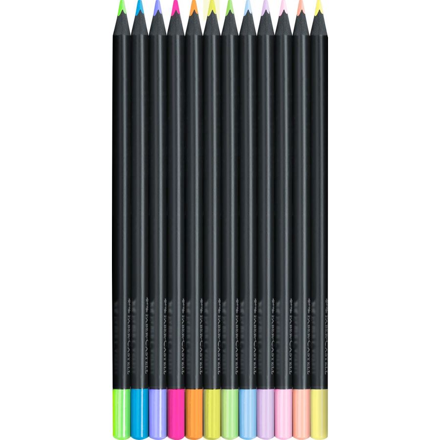 Faber-Castell Black Edition 12-pack colouring pencils (2 colour choices)