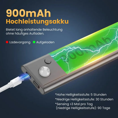 ANYSUN LED Unterbauleuchte, kabellos mit Bewegungsmelder, 23cm, 900 mAh Akku, Farbwechsel, dimmbar