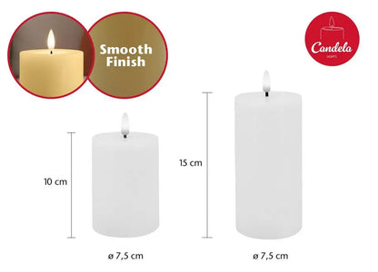 LC Home LED-Kerzen Set, 4-teilig, Echtwachs, dimmbar, mit Timer